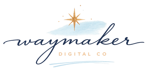 Waymaker Digital Co logo with a stylized compass on a white background